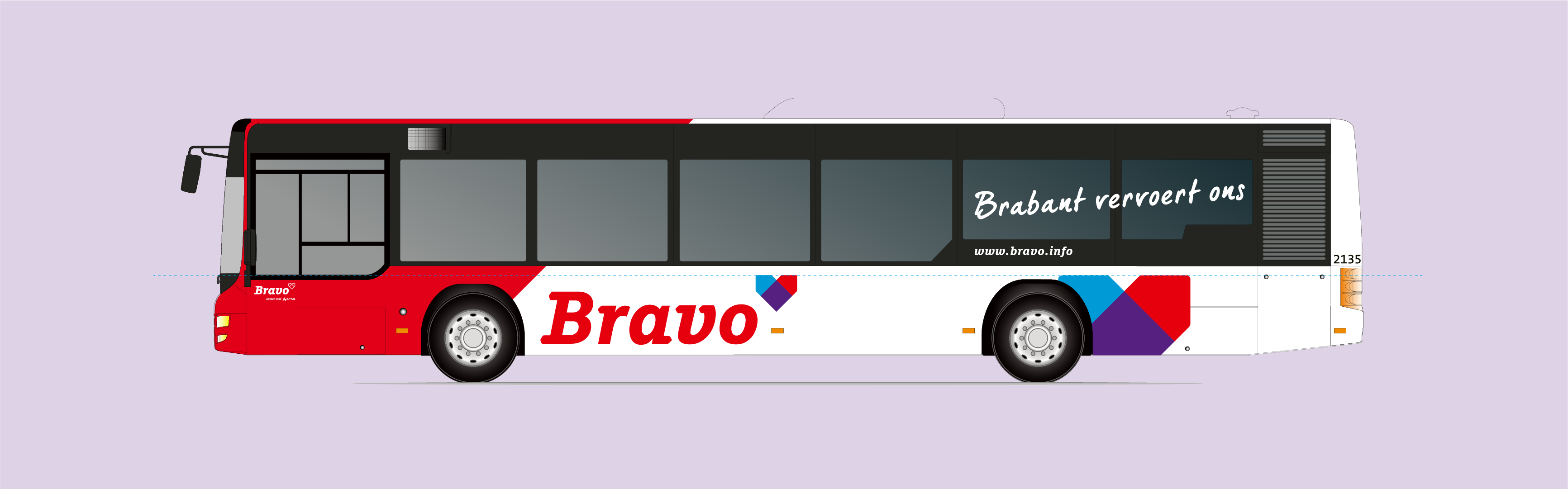 Logo op bussen